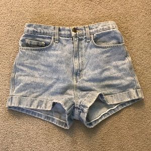 American Apparel High Rise Denim Shorts